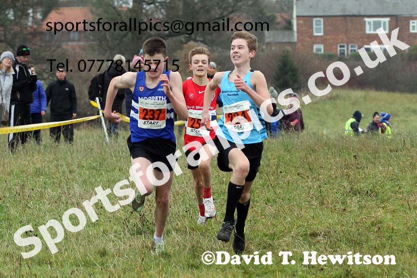 Boys under-15s, 2021 North Eastern Cross Country Championships, Sedgefield. Photo: David T. Hewitson/Sports for All Pics